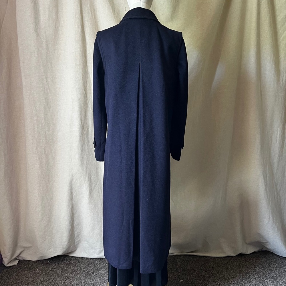 Vintage Salko Austrian Loden Wool Alpaca Coat Zip Out Lining Navy Blue Women's 8 - Picture 2 of 9